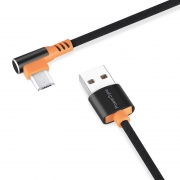 包尔星克 C2UFD005 MICRO USB弯头安卓数据传输线 黑色 0.5米/条